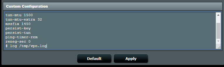 Asuswrt-Merlin VPN Custom Configuration