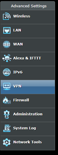 Asuswrt-Merlin VPN Section
